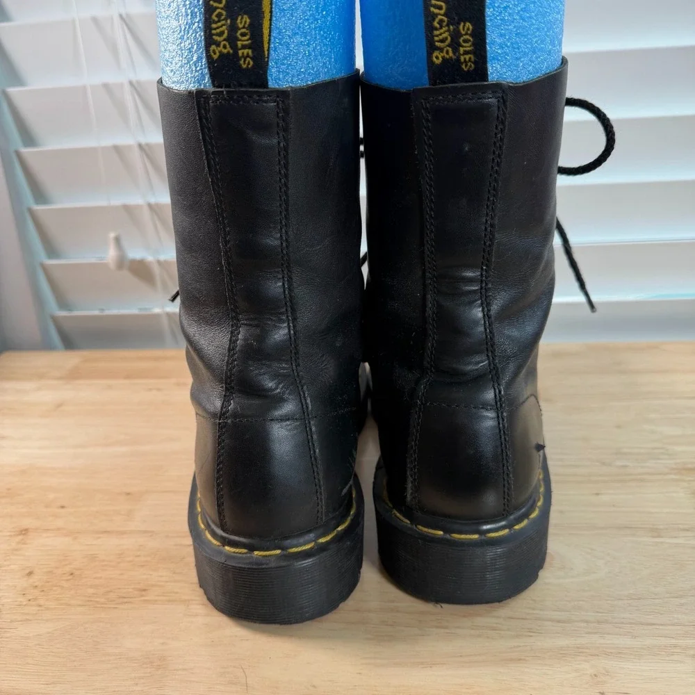 Dr. Martens AirWair Work Boots Mens Black Steel Toe Lace Up 10966 Combat Punk 13